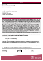 Request for Transcript &amp; Financial Hardship Fee Waiver Application Form - Queensland, Australia, Page 6