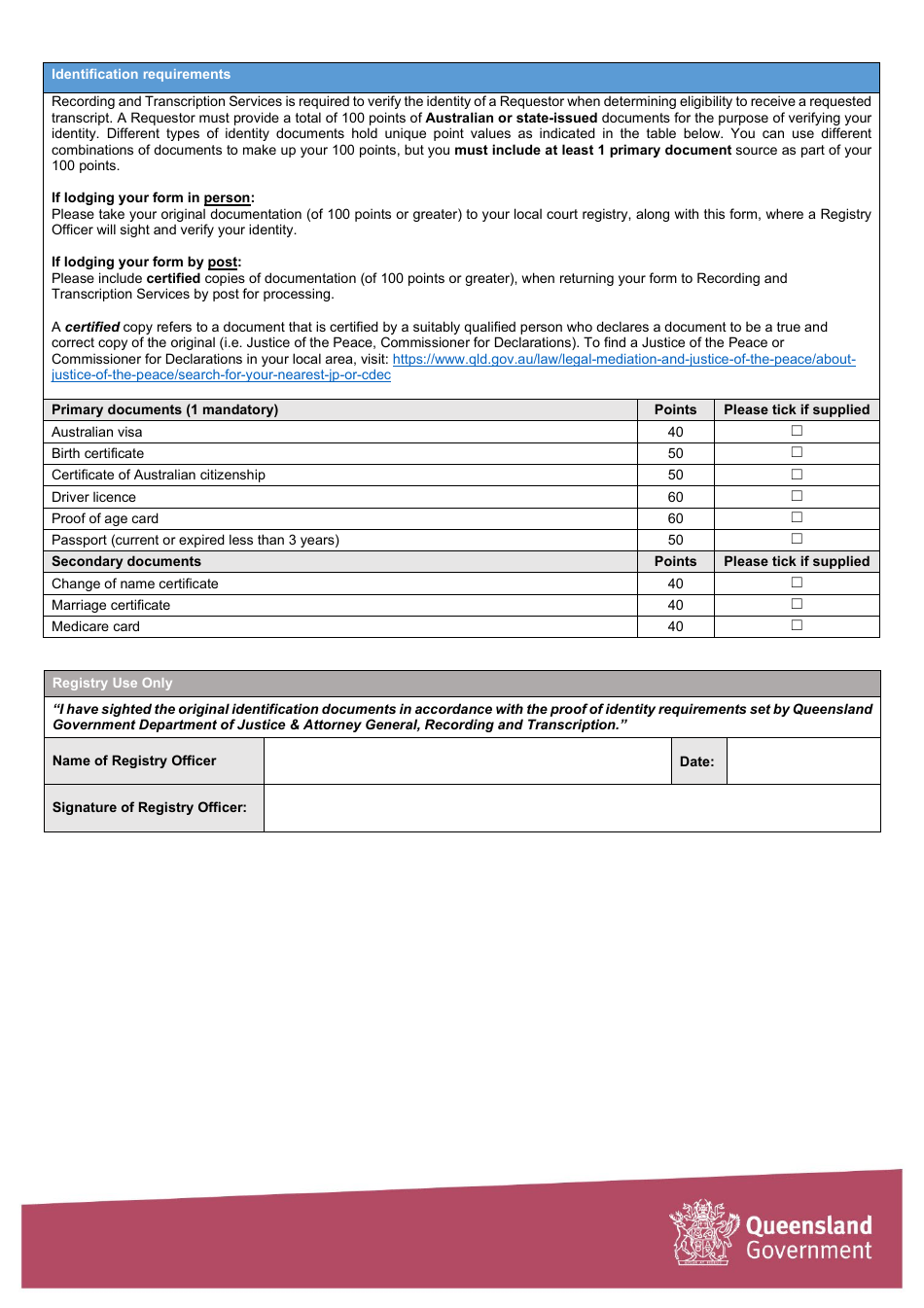 Request for Transcript  Financial Hardship Fee Waiver Application Form - Queensland, Australia, Page 7
