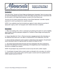 Consent to Share Wage &amp; Employment Information - Minnesota, Page 2