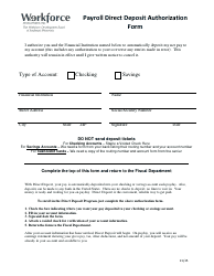 Document preview: Payroll Direct Deposit Authorization Form - Minnesota