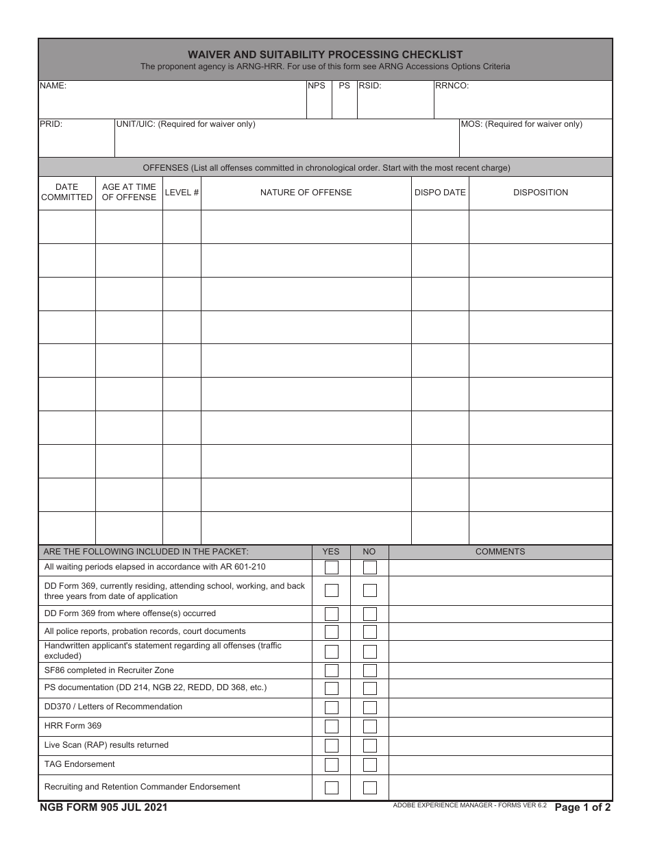 Ngb Form 905 Fill Out Sign Online And Download Fillable Pdf Templateroller 5188