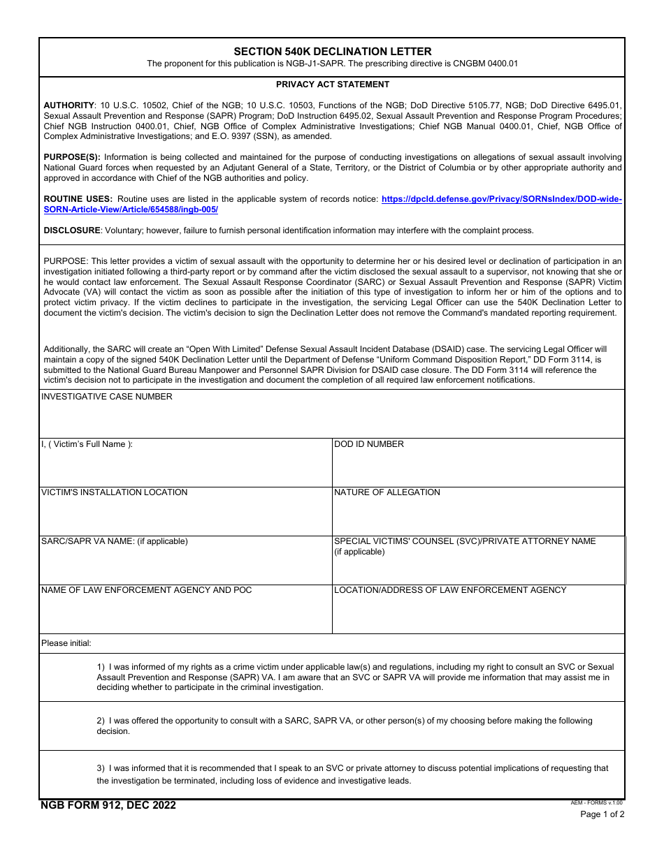 Ngb Form 912 Fill Out Sign Online And Download Fillable Pdf Templateroller 8920