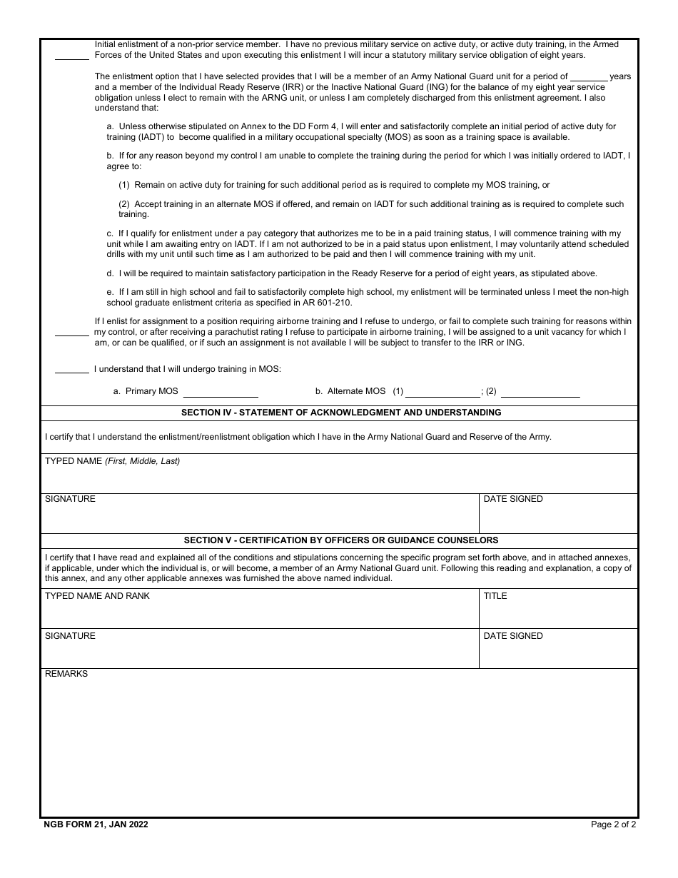 Ngb form 21 annex a dd form 4 fill out sign online and download