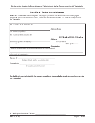 Formulario AFF-1 Declaracion Jurada De Beneficios Por Fallecimiento De La Compensacion Del Trabajador - New York (Spanish), Page 2