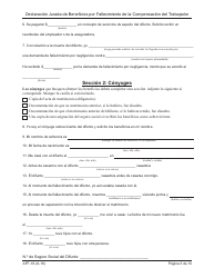Formulario AFF-1 Declaracion Jurada De Beneficios Por Fallecimiento De La Compensacion Del Trabajador - New York (Spanish), Page 4