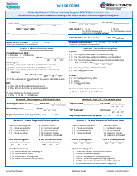 Form WH-58 Kentucky Women&#039;s Cancer Screening Program (Kwcsp) Data Collection Form - Kentucky