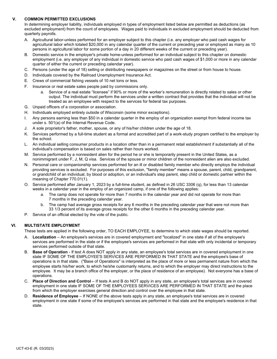 Form UCT-43-E Preliminary Report - Wisconsin, Page 4
