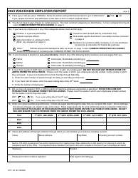 Form UCT-1-E Wisconsin Employer Report - Wisconsin, Page 2