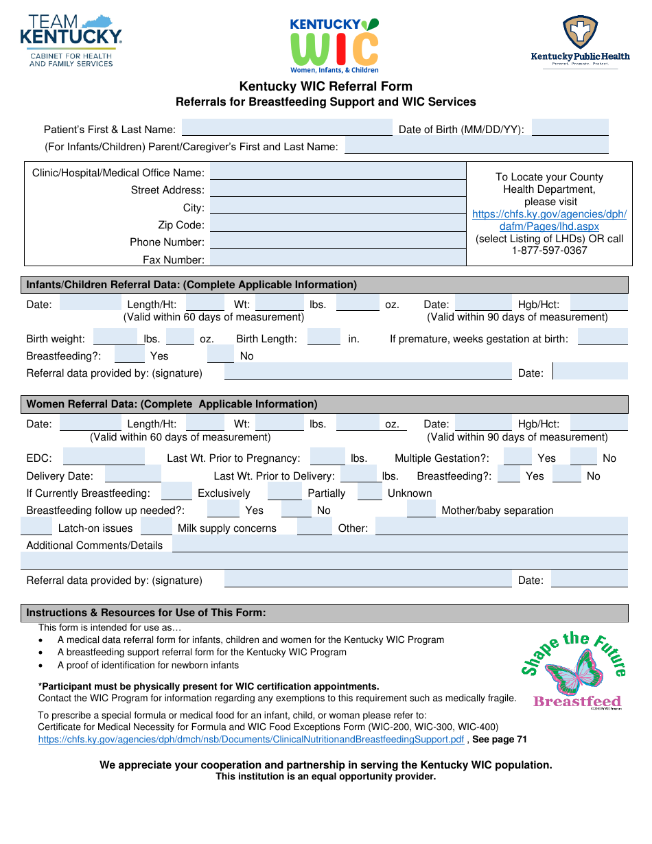 Kentucky Kentucky Wic Referral Form - Fill Out, Sign Online and ...