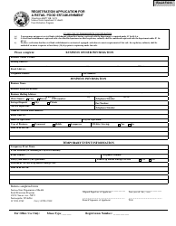 Document preview: State Form 49677 Registration Application for a Retail Food Establishment - Indiana