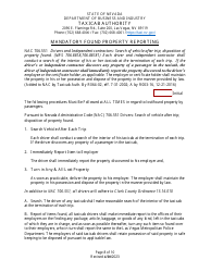 Application for Taxicab Driver Permit - Nevada, Page 8