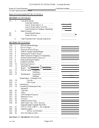 Taxicab Company Annual Financial Report - Nevada, Page 10