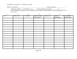 Taxicab Company Annual Financial Report - Nevada, Page 12