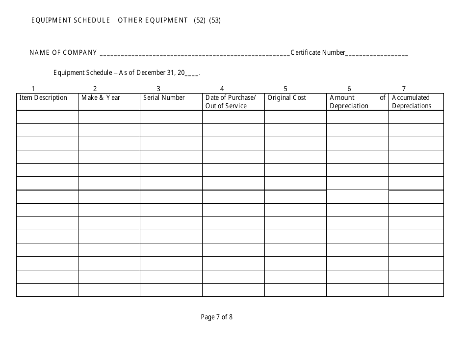Taxicab Company Annual Financial Report - Nevada, Page 13