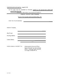 Taxicab Company Annual Financial Report - Nevada, Page 6