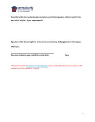 Exception Request Form - Licensed Drug and Alcohol Facilities and Recovery Houses - Pennsylvania, Page 2