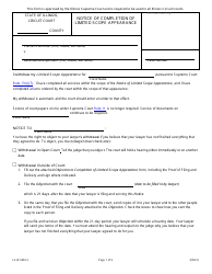 Document preview: Form LS-W2602.2 Notice of Completion of Limited Scope Appearance - Illinois