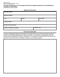 Form TTD/FTB-098 Transport Refrigeration Unit Compliance Extension Application Based on Unavailability of Compliance Technology - California