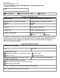 Document preview: Form TTD/FTB-099 Transport Refrigeration Unit Atcm Applicable Facility Registration Form - California