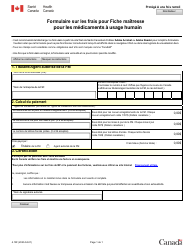Document preview: Forme 4.19F Formulaire Sur Les Frais Pour Fiche Maitresse Pour Les Medicaments a Usage Humain - Canada (French)