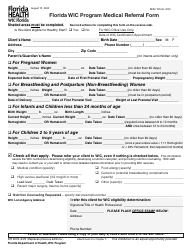 Document preview: Form DHM150-24 Florida Wic Program Medical Referral Form - Florida