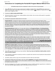 Form DHM150-24 Florida Wic Program Medical Referral Form - Florida, Page 2