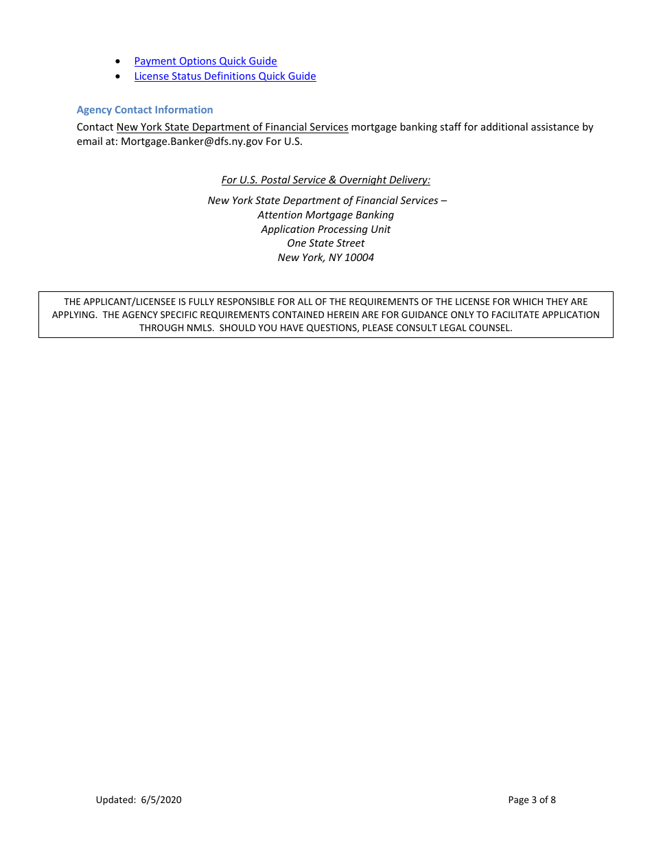 New Application Checklist (Company) - Ny Reverse Mortgage (Hecm) Lending Authority - New York, Page 3