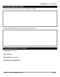 Form TBC/CTC350-60E Consent for a Personal Information Request Form - Canada, Page 2