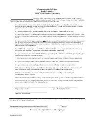 Document preview: Bank of America Gold Card Employee Agreement - Virginia