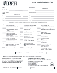Document preview: Clinical Supplies Requisition Form - Illinois