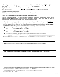 Vaccine Passport Prohibition Intake Questionnaire - Utah, Page 2