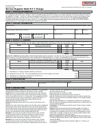 Document preview: Form 5013 Service Supplier State 9-1-1 Charge - Michigan