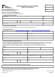 Form 735-9202 Railroad-Highway Public Crossing Safety Application - Oregon, Page 2