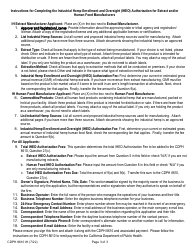 Form CDPH8610 IH Industrial Hemp Enrollment and Oversight (Iheo) Authorization for Extract and/or Human Food Manufacturers - California, Page 3
