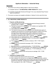 Form CDPH8610 IH Industrial Hemp Enrollment and Oversight (Iheo) Authorization for Extract and/or Human Food Manufacturers - California, Page 4