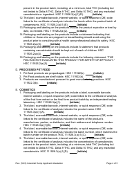 Form CDPH8610 IH Industrial Hemp Enrollment and Oversight (Iheo) Authorization for Extract and/or Human Food Manufacturers - California, Page 7