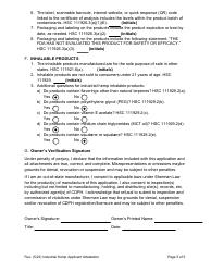 Form CDPH8610 IH Industrial Hemp Enrollment and Oversight (Iheo) Authorization for Extract and/or Human Food Manufacturers - California, Page 8