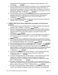 Form CDPH8676 IH Industrial Hemp Enrollment and Oversight (Iheo) Autorization for Processed Pet Food Manufacturers - California, Page 5