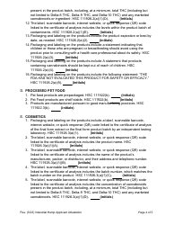 Form CDPH8676 IH Industrial Hemp Enrollment and Oversight (Iheo) Autorization for Processed Pet Food Manufacturers - California, Page 6