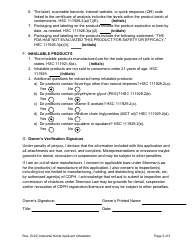 Form CDPH8676 IH Industrial Hemp Enrollment and Oversight (Iheo) Autorization for Processed Pet Food Manufacturers - California, Page 7
