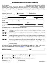 Home Builder Contractor Registration Application - City of San Antonio, Texas, Page 2