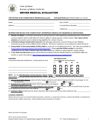 Document preview: Form CR-24 (MD-FR-24) Driver Medical Evaluation - Maine