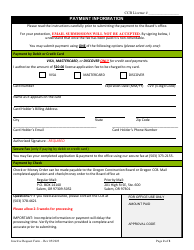 Inactive License Status Request Form - Oregon, Page 2