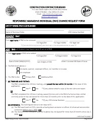 Document preview: Responsible Managing Individual (Rmi) Change Request Form - Oregon