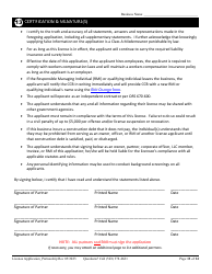 License Application for Partnership or Joint Venture (Residential, Commercial or Dual Endorsement) - Oregon, Page 12