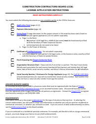 License Application for Partnership or Joint Venture (Residential, Commercial or Dual Endorsement) - Oregon, Page 2