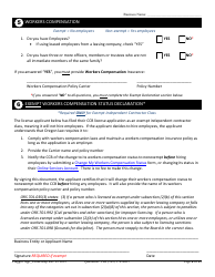 Partnership or Joint Venture Flagging Contractor License Application - Oregon, Page 6