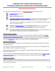 Flagging Contractor License Application for Sole Proprietorship - Oregon, Page 2