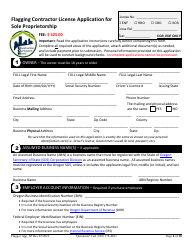 Flagging Contractor License Application for Sole Proprietorship - Oregon, Page 4