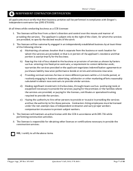 Flagging Contractor License Application for Sole Proprietorship - Oregon, Page 7